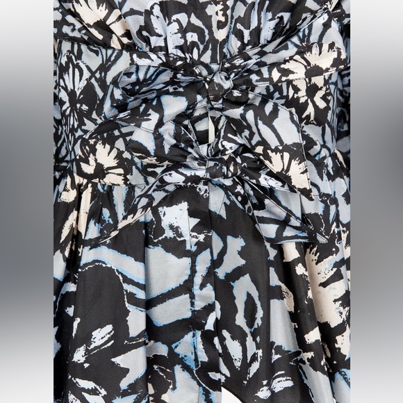 Alaia Blue and Black Patterned Top - Picture 4 of 10